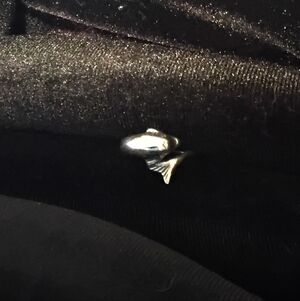 Silver Dolphin-Shaped Ring